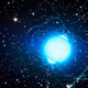 Impresión artística del magnetar en el cúmulo estelar Westerlund 1